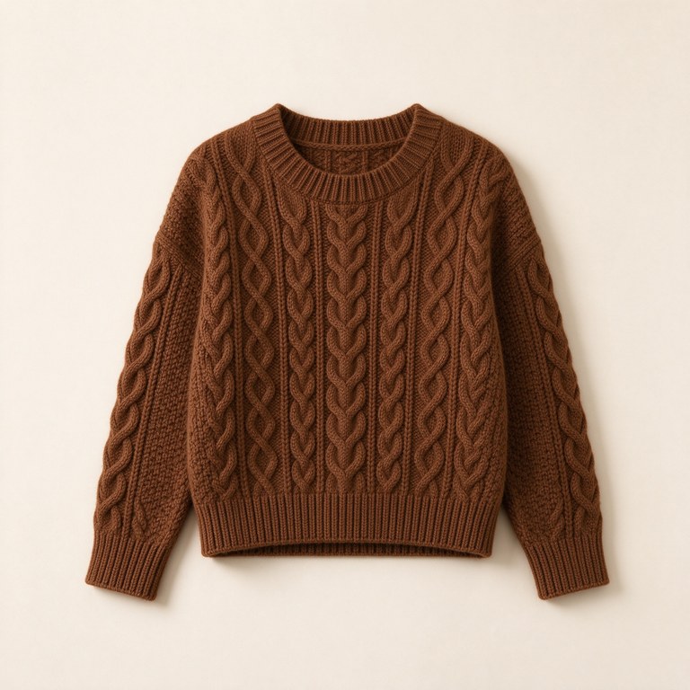 Chestnut Aran Sweater