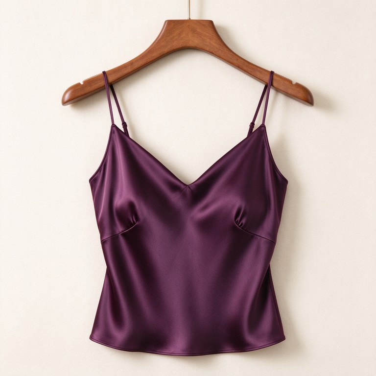 Plum Satin Camisole