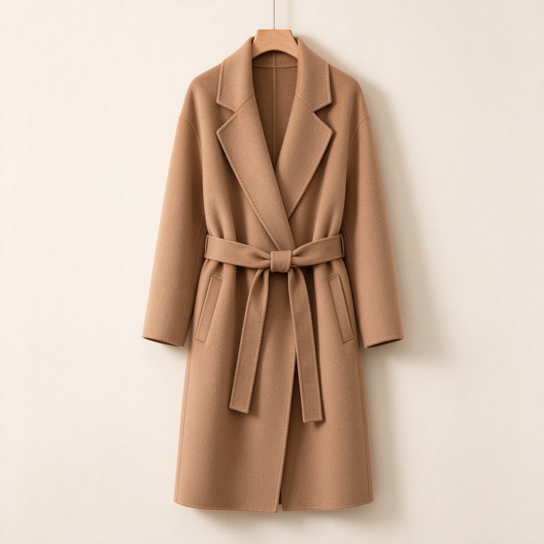 Camel Wrap Coat