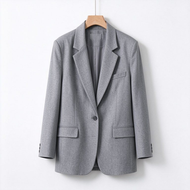 Grey Oversized Blazer